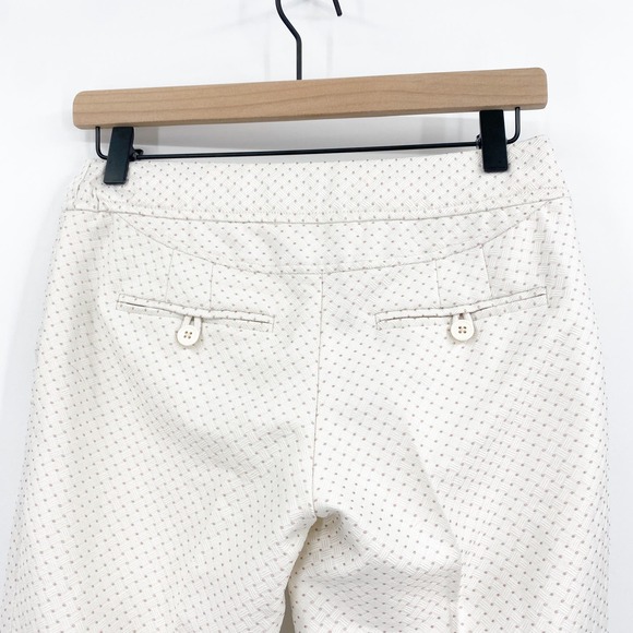 Anthro Cartonnier Charlie Cropped Textured Polka Dot Trousers in Cream Size‎ 0 - Picture 4 of 10